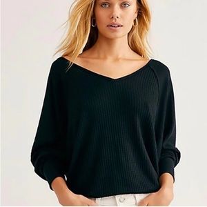 NWT Free People Santa Clara Black Thermal